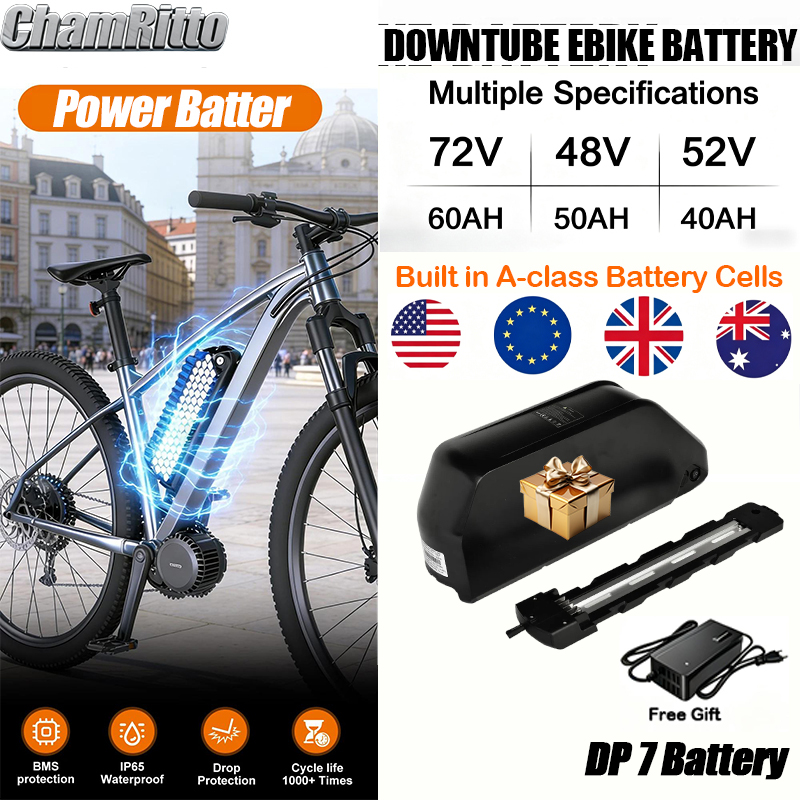 72V 50Ah 21700 Lithium Battery - Elektrikli bisiklet bataryası Downtube Hailong Polly