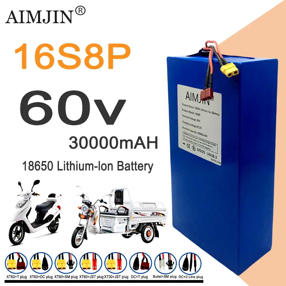 60V 50Ah Electric Scooter Battery - 16S8p 1000-3000W Yepyeni Lityum Pil 60V