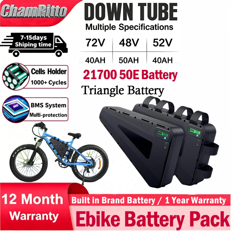 72V 50Ah 21700 Lithium Battery - Elektrikli Bisiklet 60v 72v Üçgen Şekilli