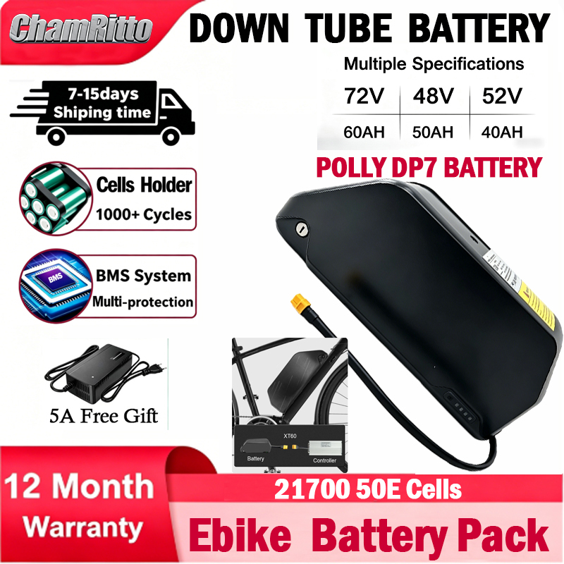 72V 50Ah 21700 Lithium Battery - E-bisiklet cham-rider 36v 48v 52v 30ah