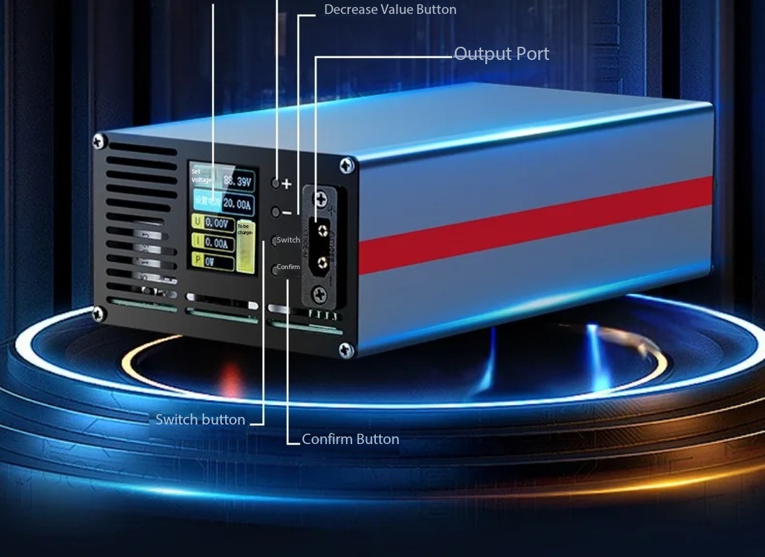 Akıllı Ayarlanabilir Voltajlı  - 72V 15A Fast Charger incelemesi ve fiyatı