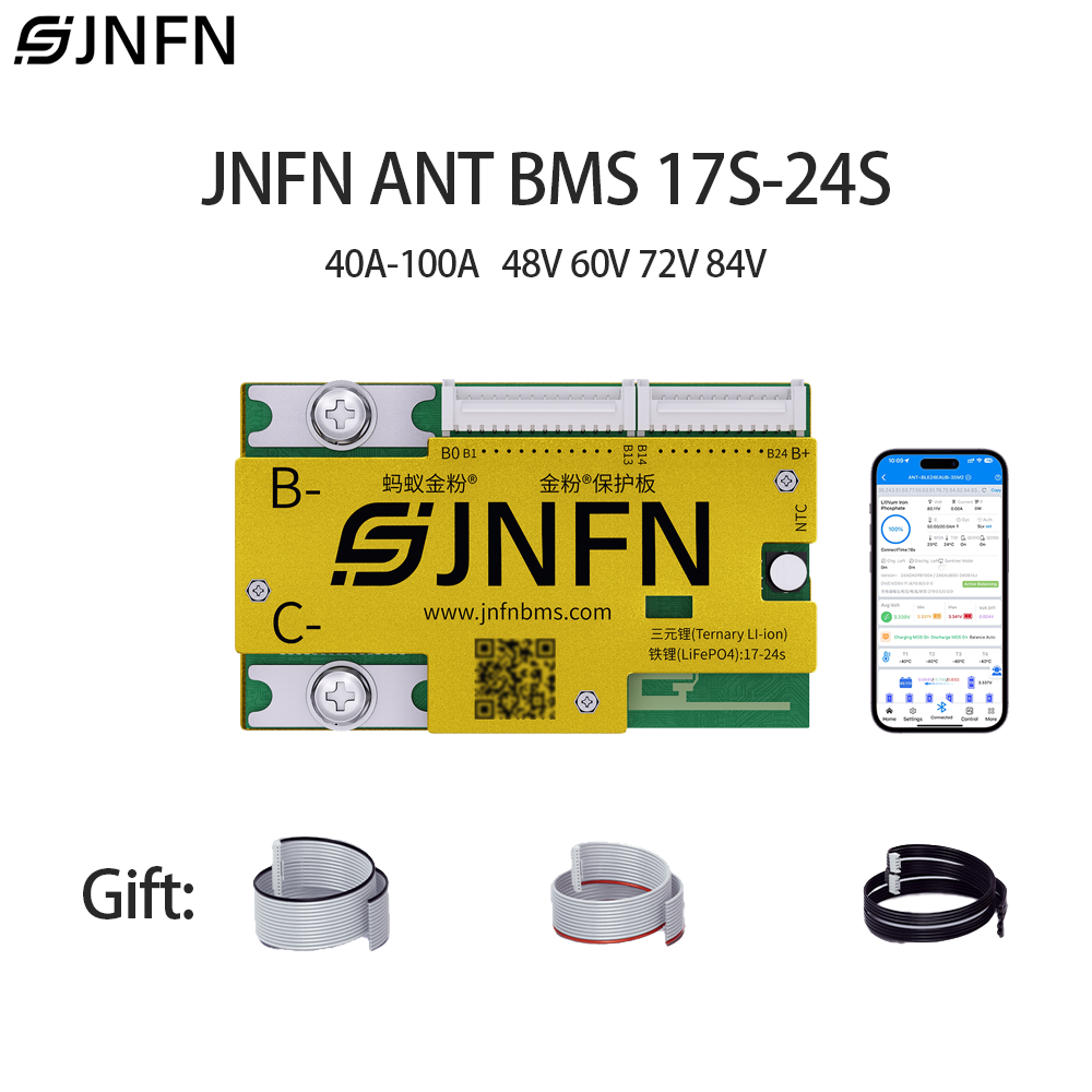 JNFN ANT Akıllı BMS 17-24S 60V - 84V 50A Smart Bms Bluetooth incelemesi ve fiyatı