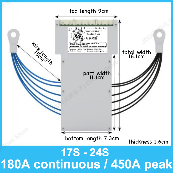 ANT BMS 17S - 24S 850A 300A 10 - 84V 50A Smart Bms Bluetooth incelemesi ve fiyatı