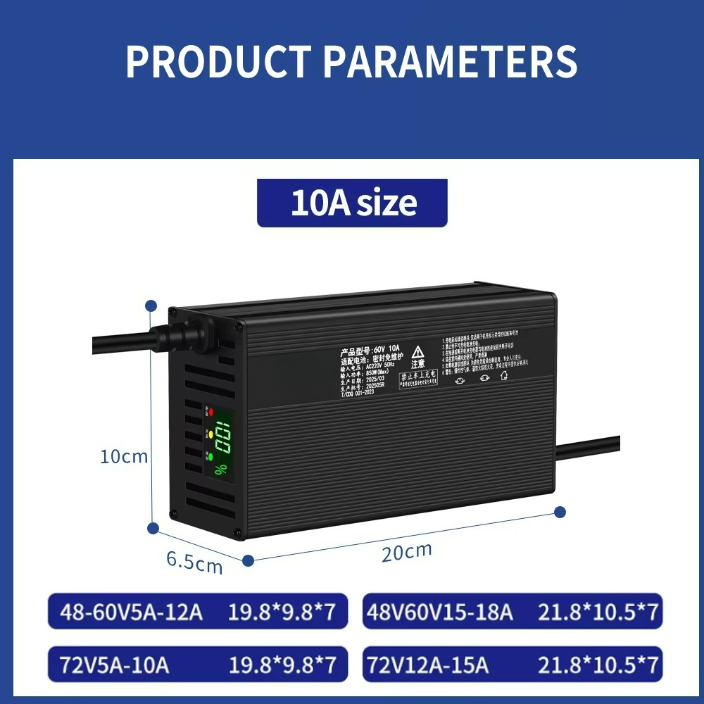 Alüminyum Gövdeli 48V, 60V, 72 - 72V 15A Fast Charger incelemesi ve fiyatı