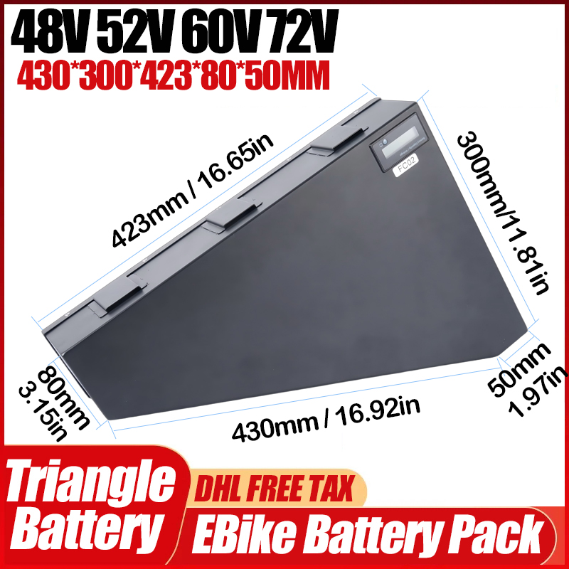 Elektrikli Bisiklet 36v 48v 52 - 72V 50Ah 21700 Lithium Battery incelemesi ve fiyatı
